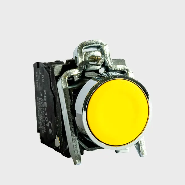 Pulsador amarillo NO 22mm modelo Estandar XB4-BA51 - Electric Option